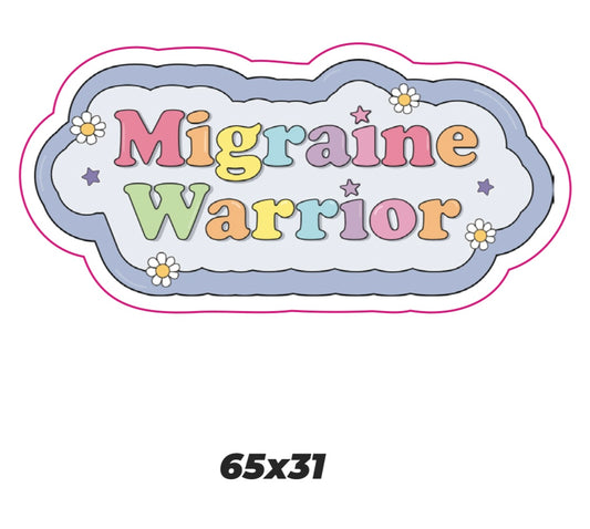 Migraine Warrior Blue Sticker
